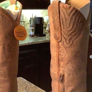 NWT Corral A4466 Metallic Suede Tall Boot